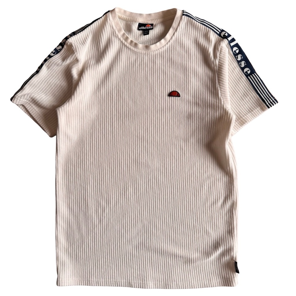 Ellesse Men’s Ribbed Knit T-Shirt – Short Sleeve – Size M